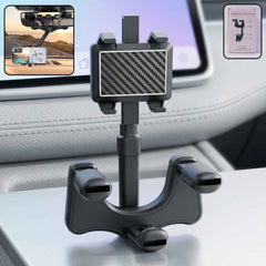 360 Degree Car Rear View Mirror Mobile Phone Holder – Adjustable & Secure Fit