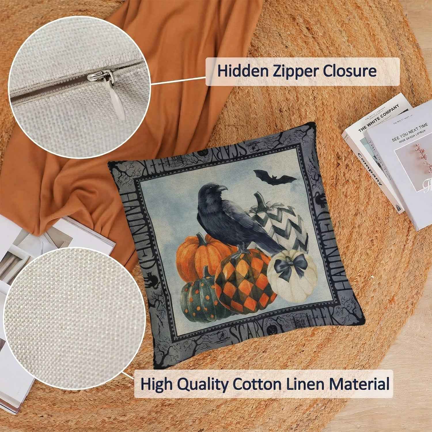 Decorative Cushion Cover Ð Stylish Zipper Closure for Home Decor