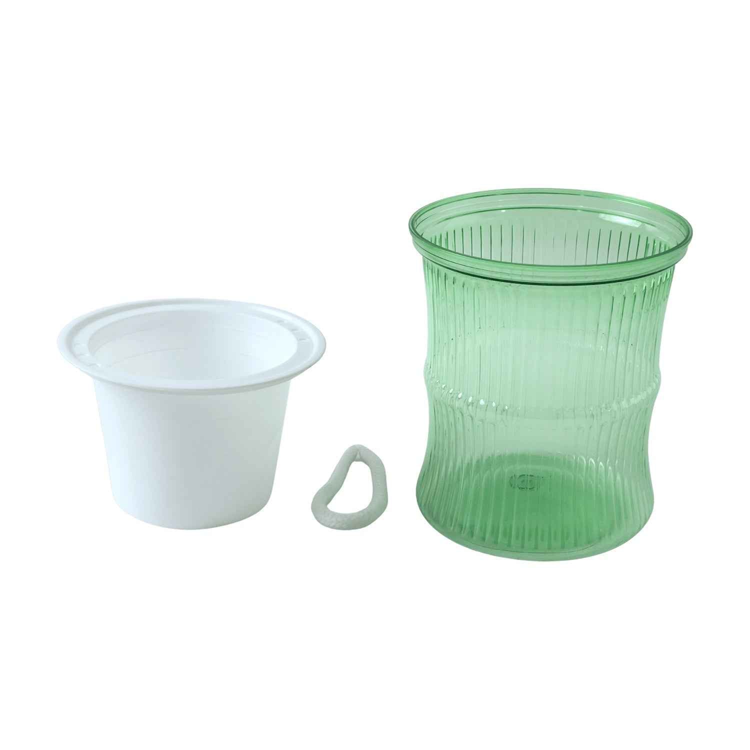 Self-Watering Bamboo Style Plastic Flower Pot Ð Easy Indoor Plant Care