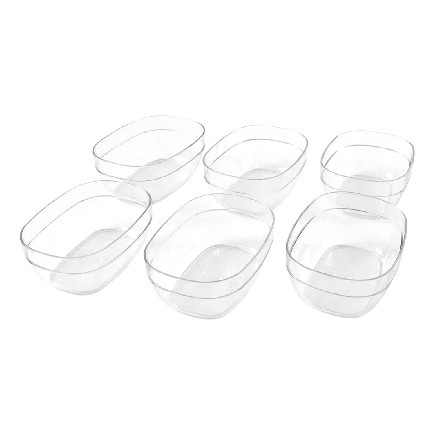 Clear Oval Serving Bowls Set – 6-Piece Multipurpose Kitchen Essential