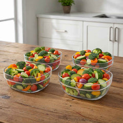 Clear Serving Bowl Set – 4 Durable Multipurpose Bowls