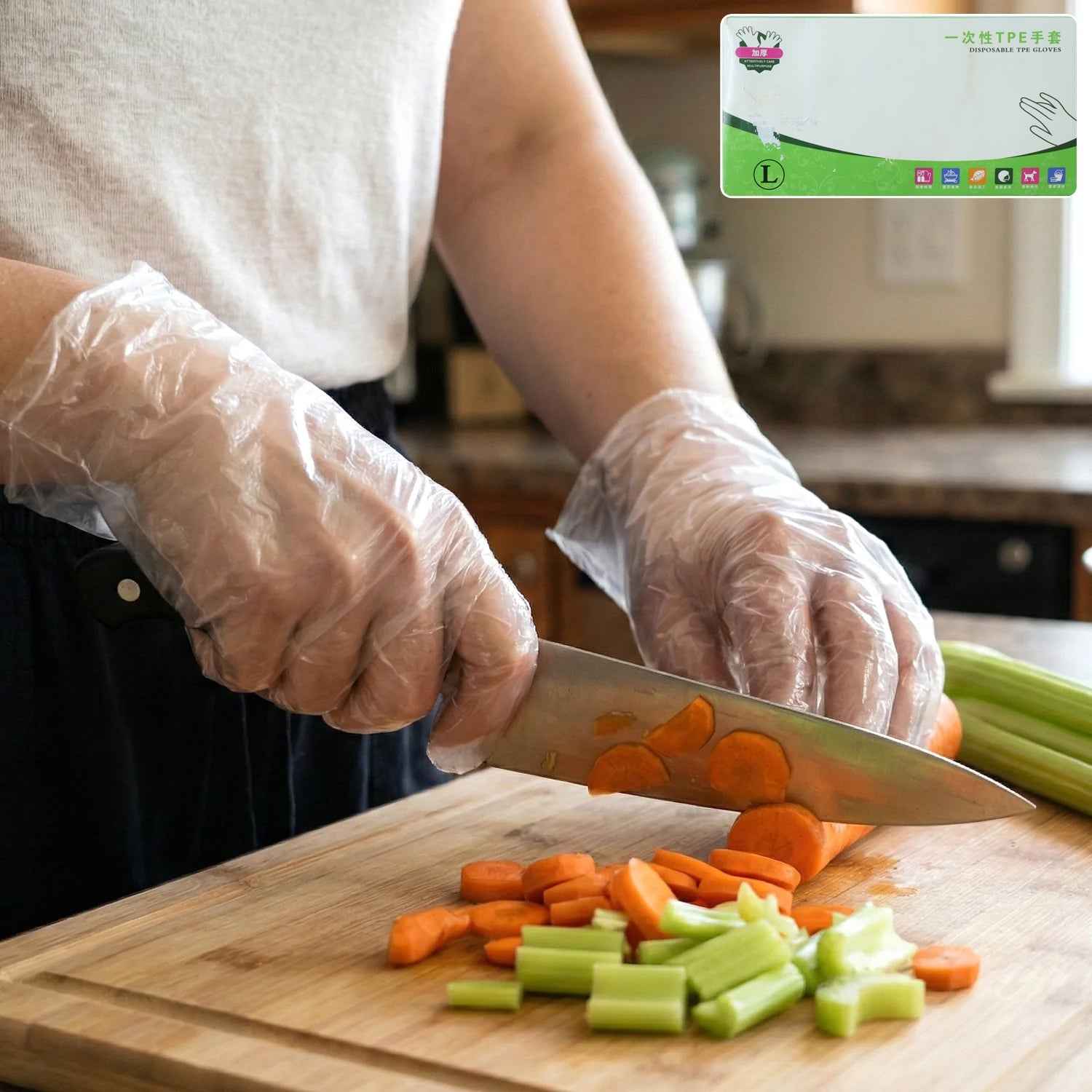 Disposable Plastic Gloves Ð Pack of 100, Food & Hygiene Safe