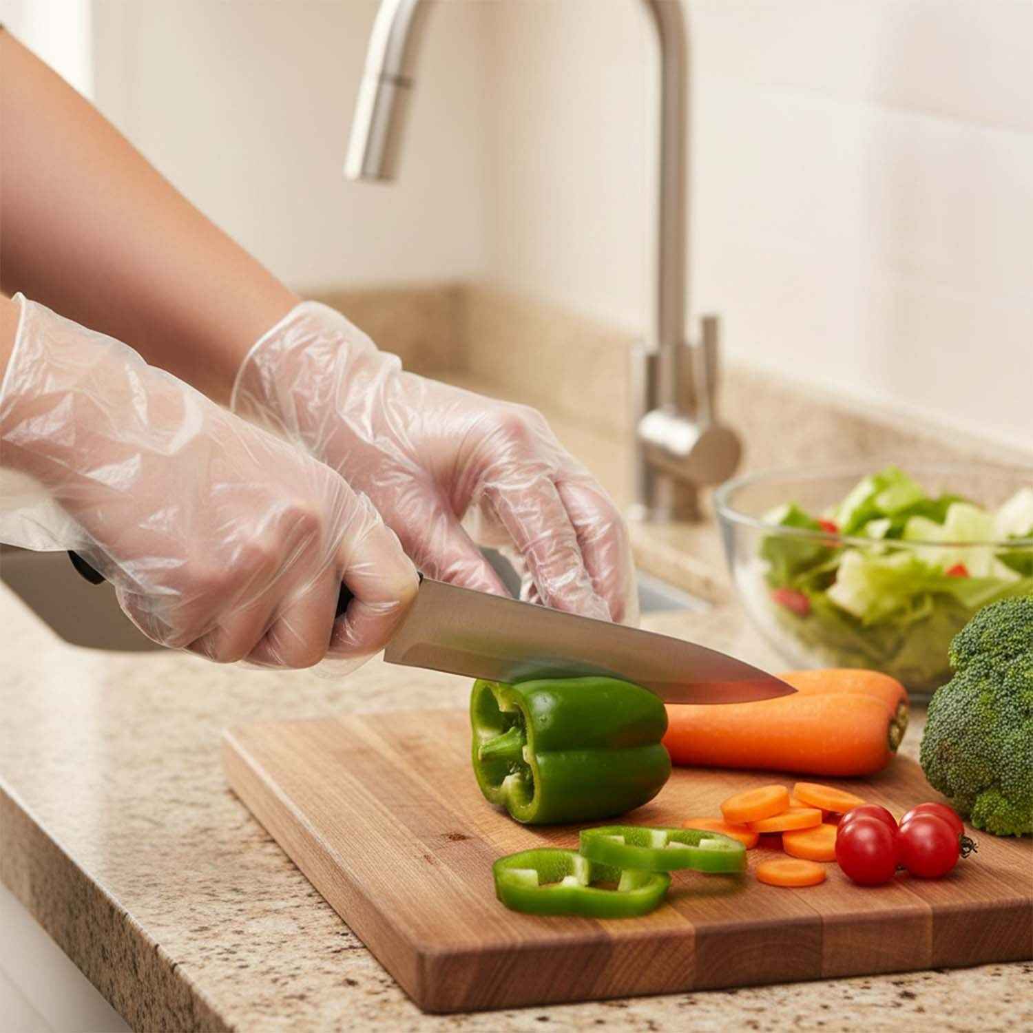 Disposable Plastic Gloves Ð Hygienic Food & Household Protection