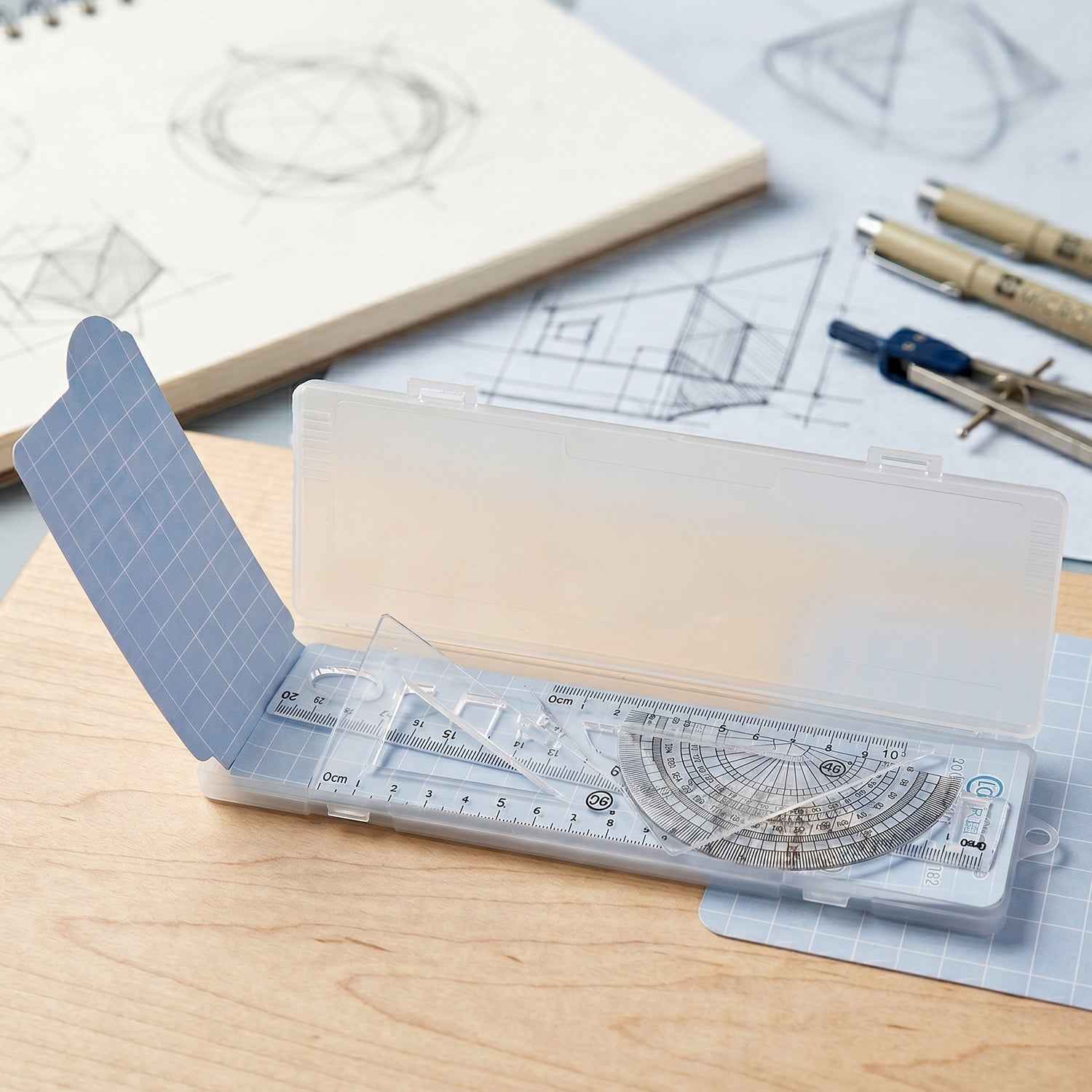 Student Geometry Ruler Set Ð Accurate 20cm Drawing Tools