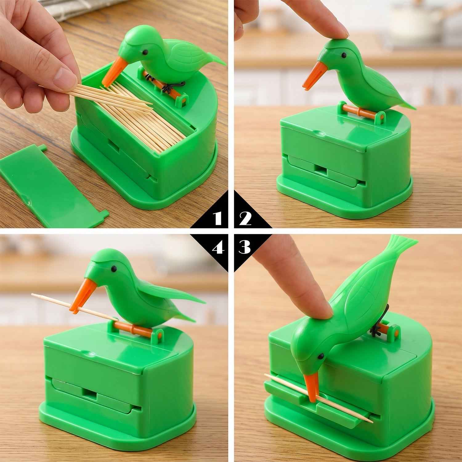 Bird Shape Toothpick Dispenser Ð Hygienic & Decorative Kitchen Accessory
