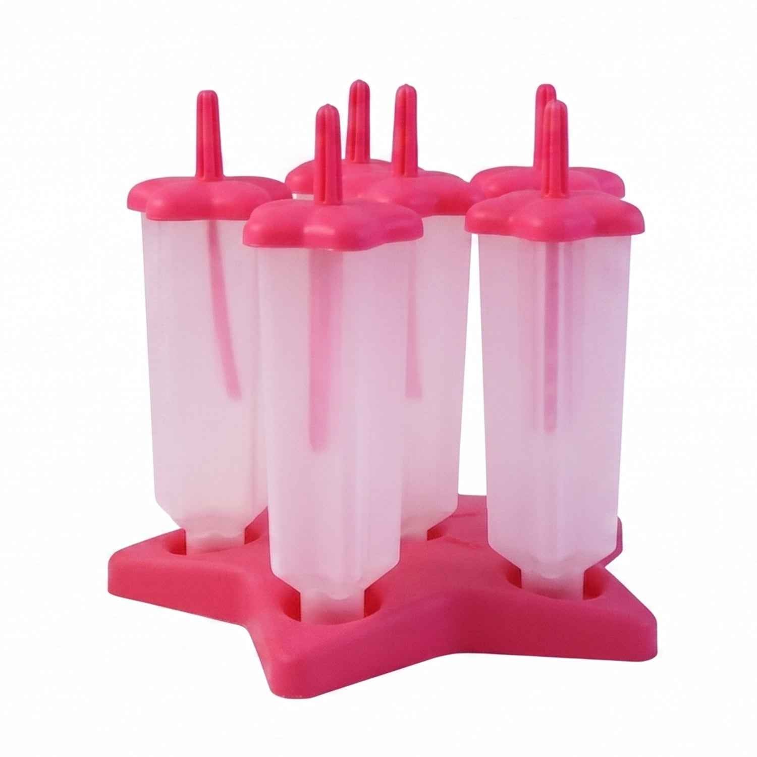 BPA-Free Plastic Ice Cream Molds – Set of 6 with Lids & Handles
