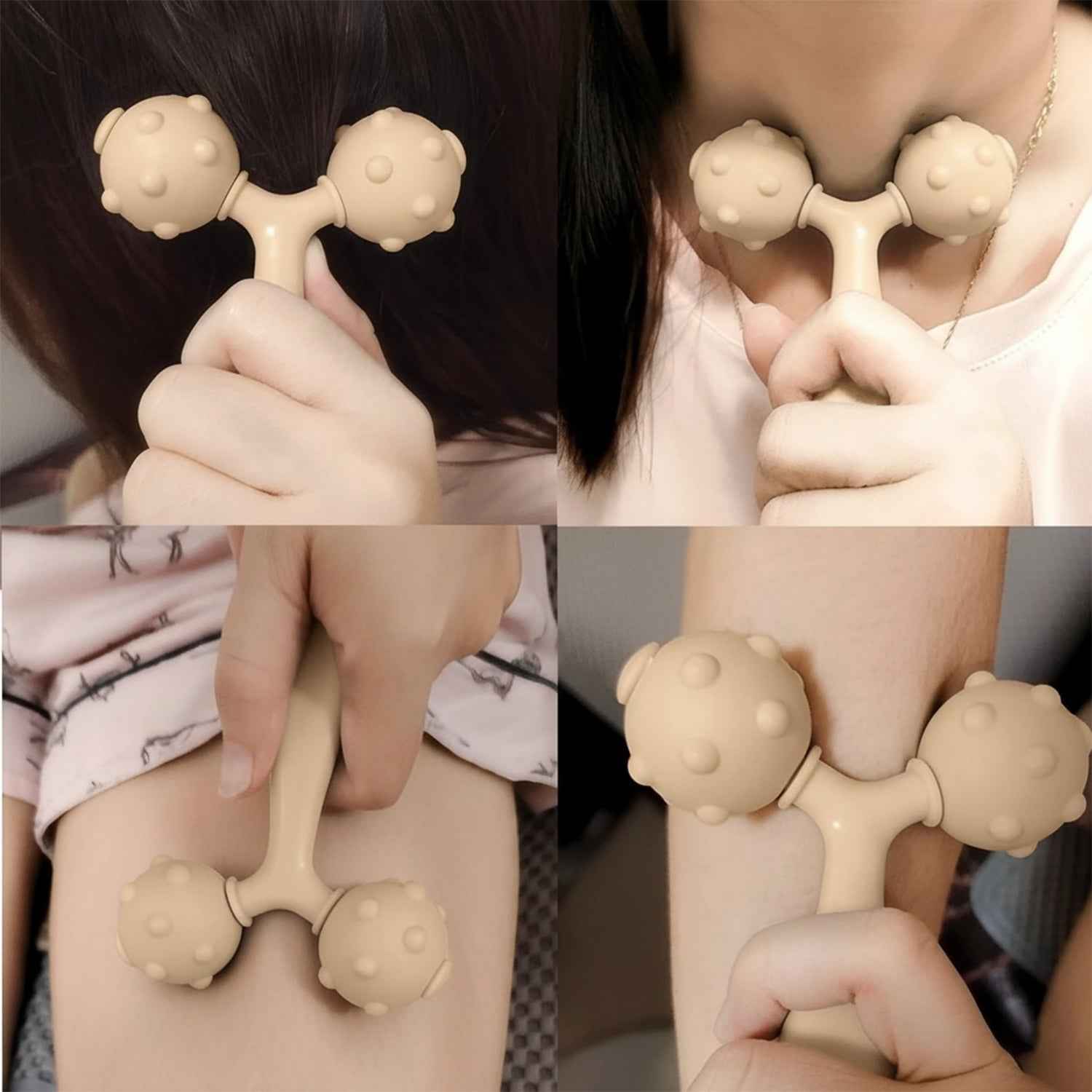 Facial and Body Massage Roller – Dual Ball Skin Toner