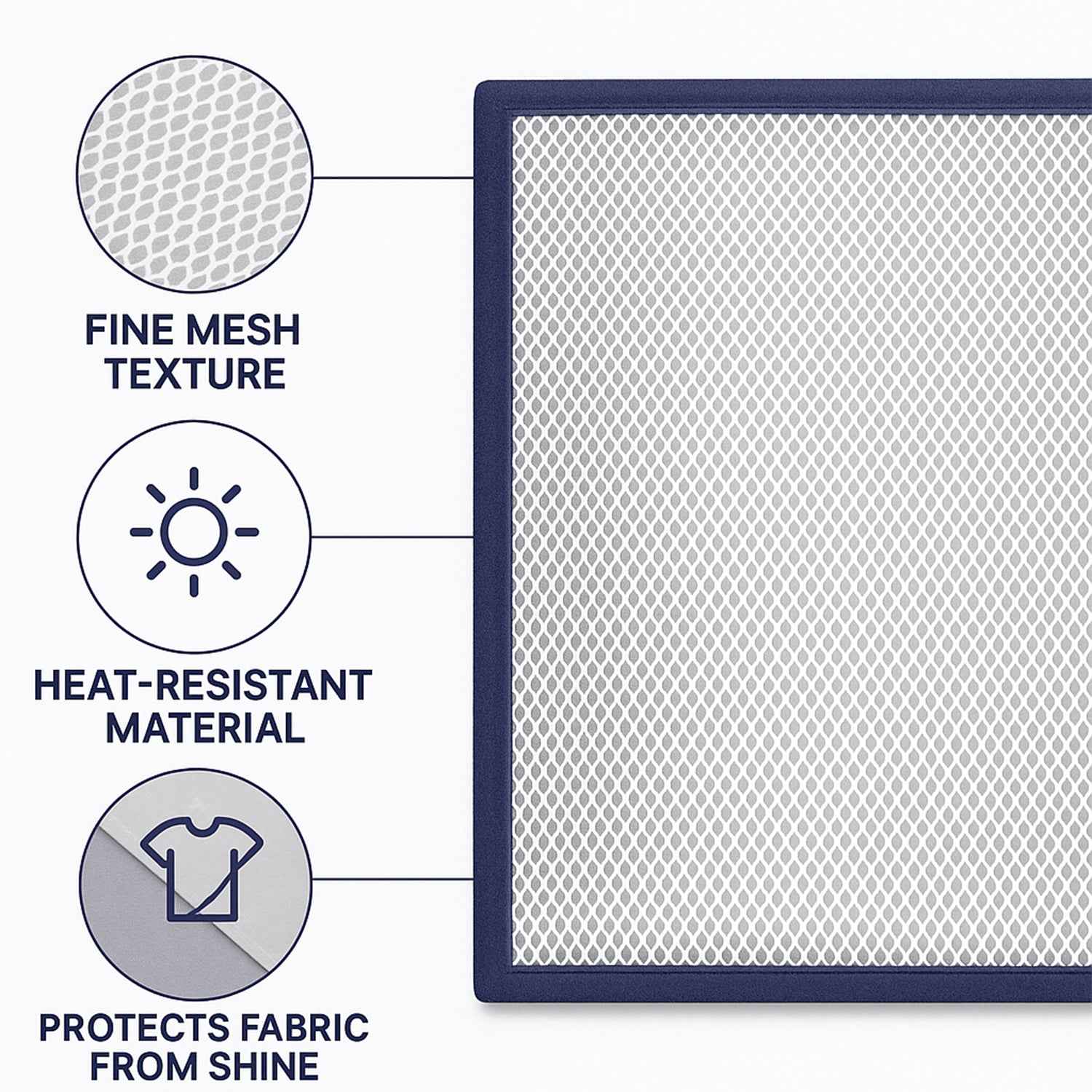 Heat-Resistant Ironing Mesh Press Cloth – 65x40 cm Protective Net
