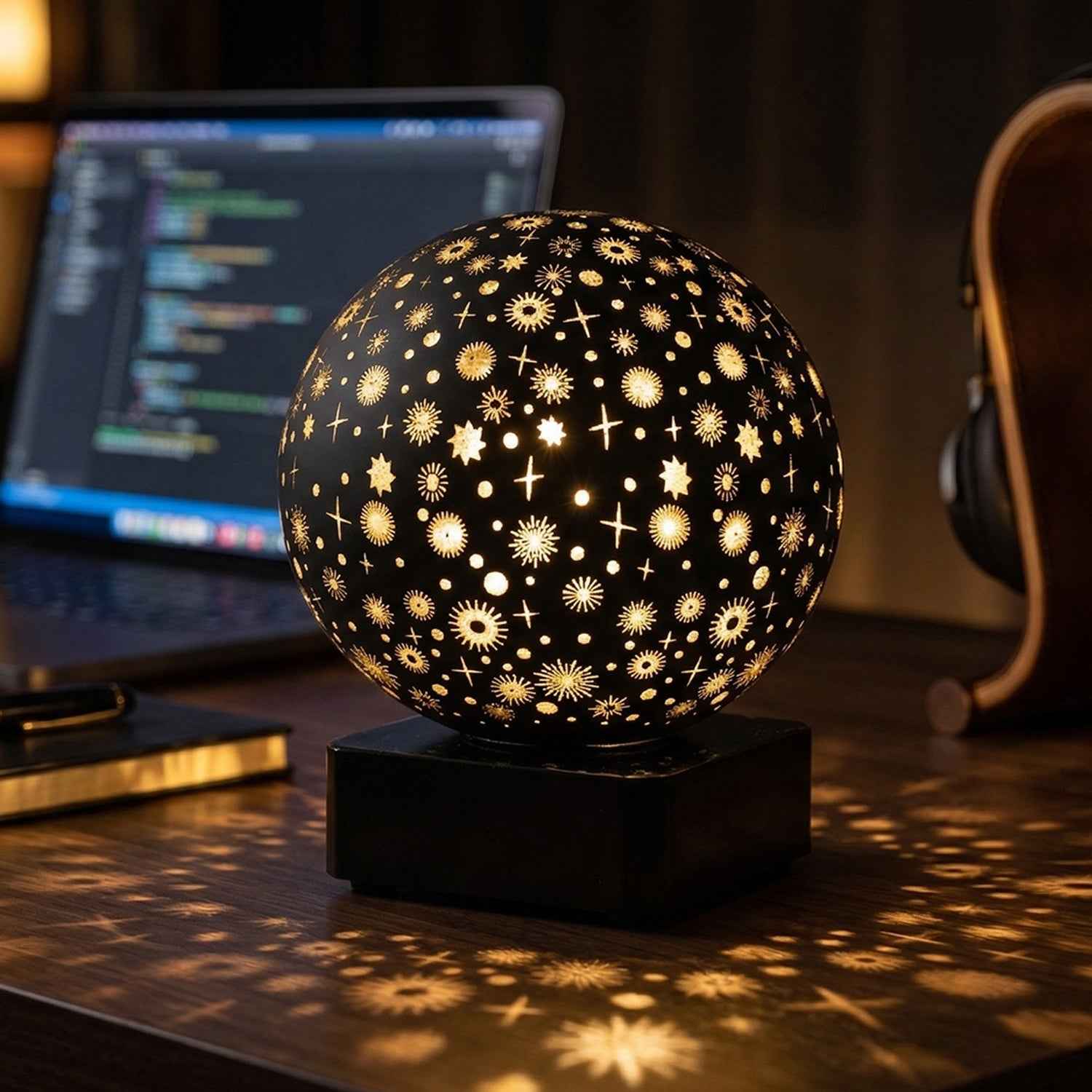 Bedroom ambient lighting using starry sky projector night lamp