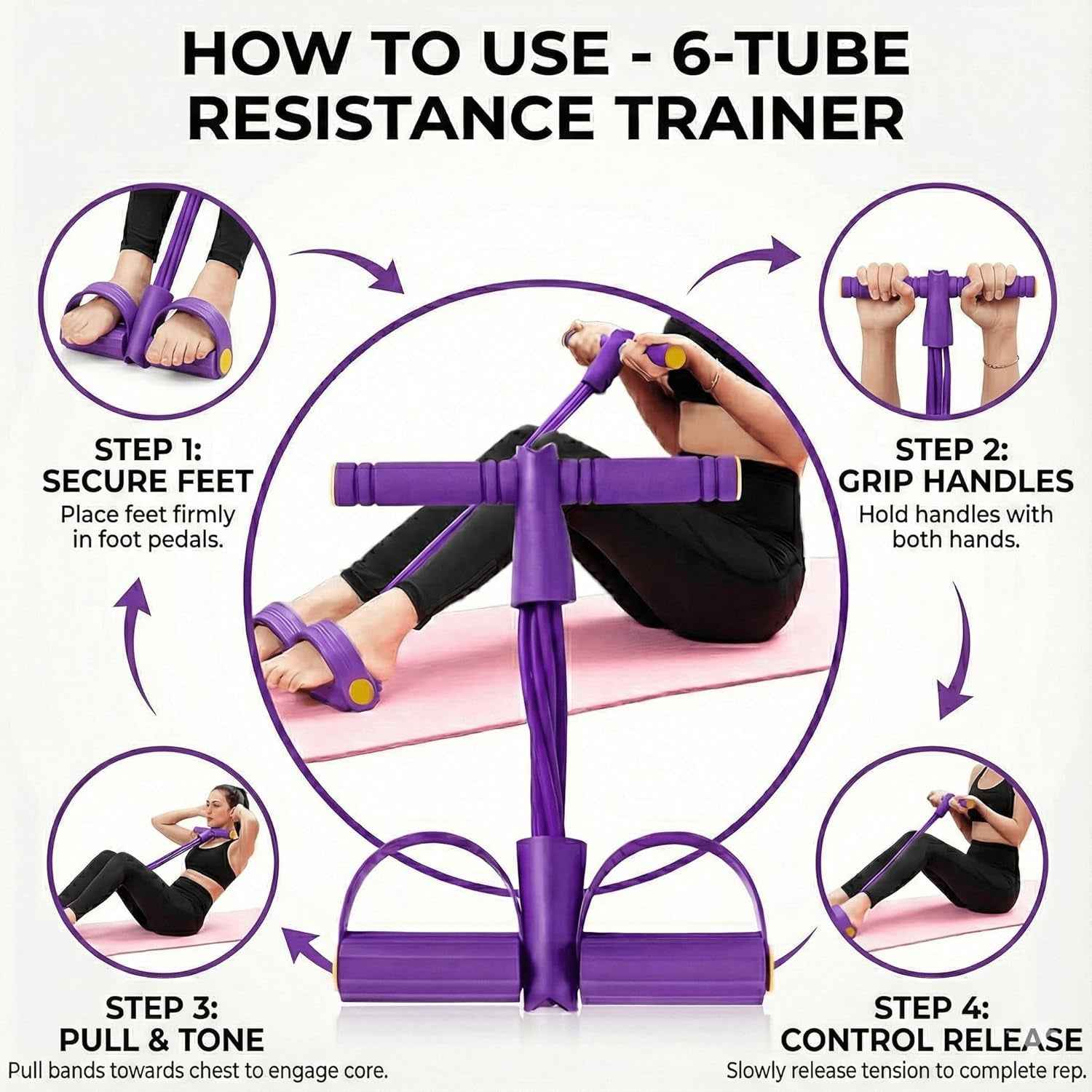 Pull Rope Resistance Exerciser Ð Full Body Workout & Portable