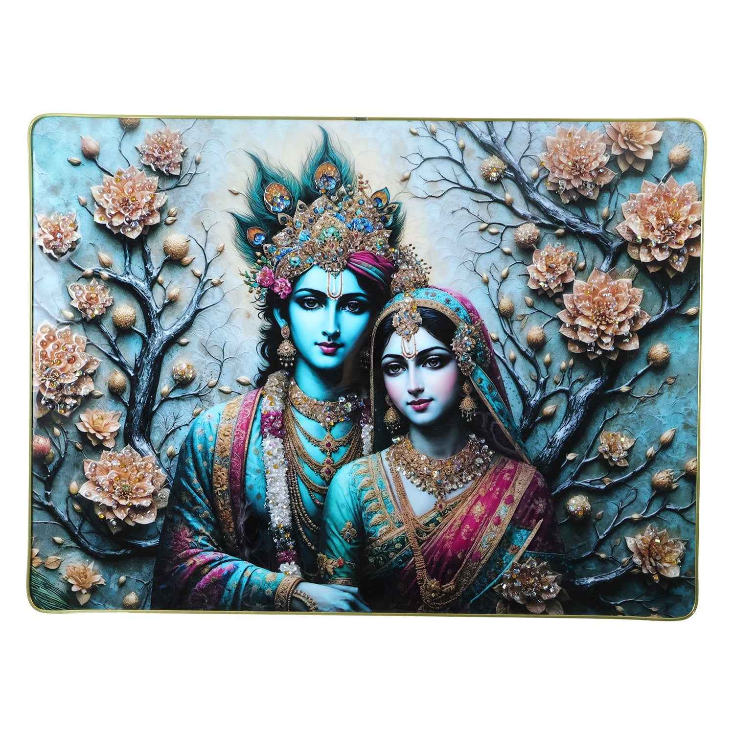 Radha Krishna Wall Frame – Divine Spiritual Decor for Home