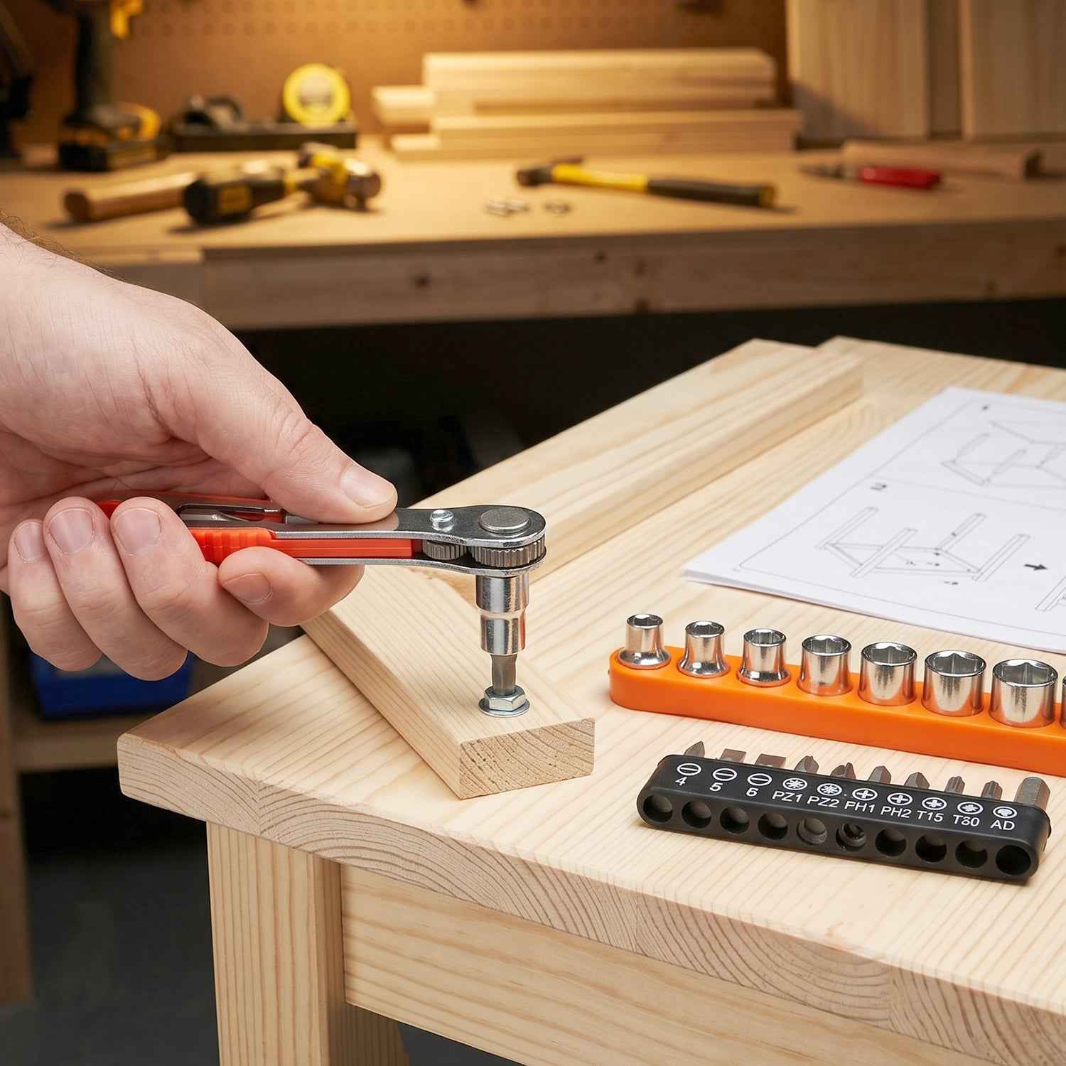 Mini Ratchet Wrench – Compact Versatile Socket Screwdriver Set