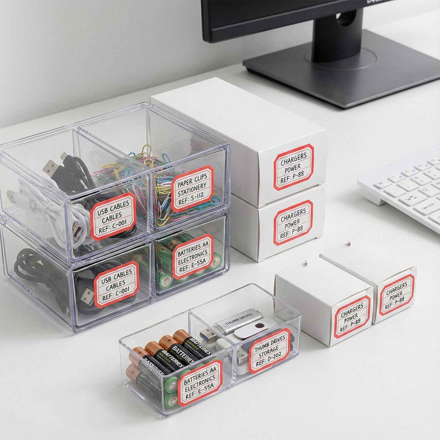 Self-Adhesive Label Stickers – Durable Rectangular Sheet