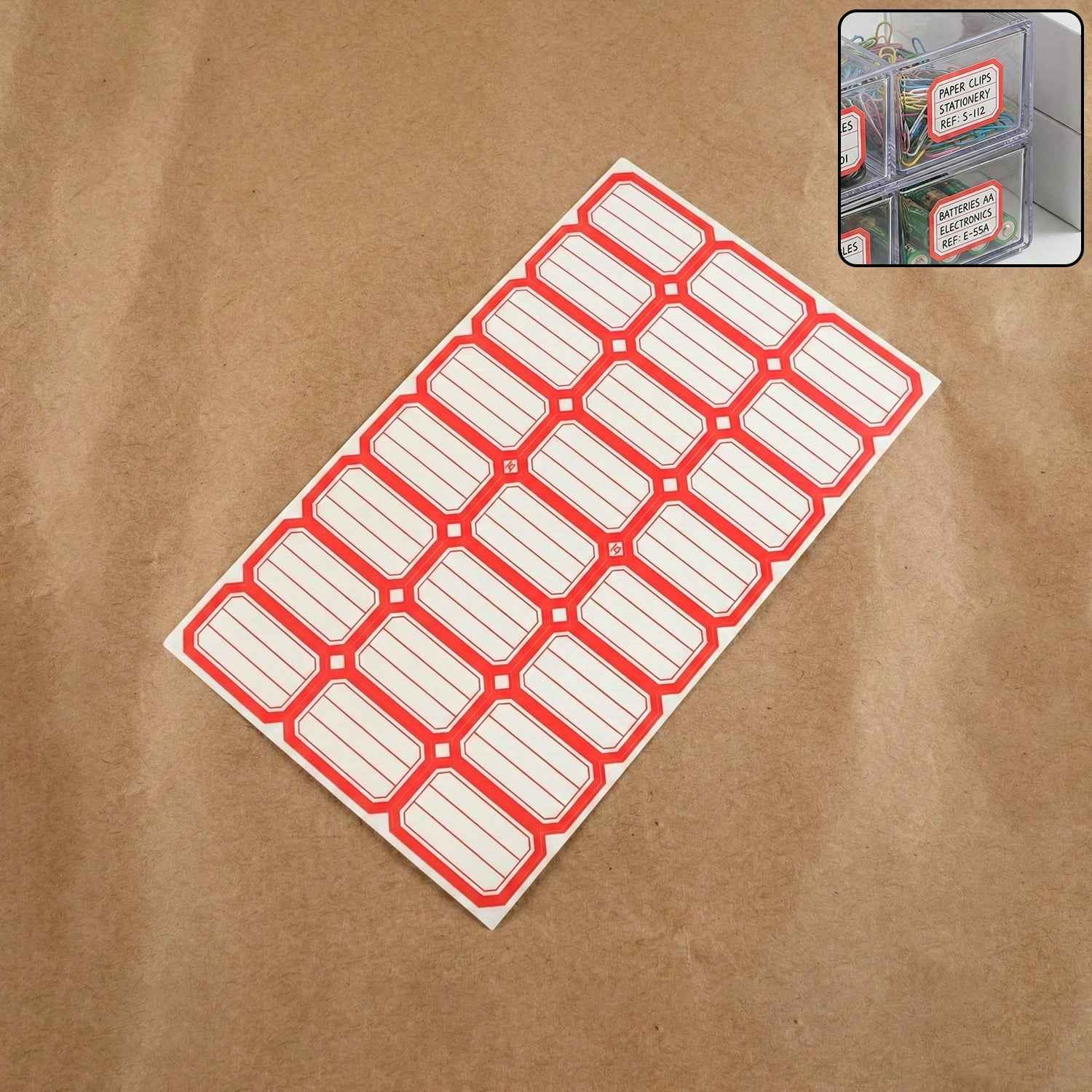 Self-Adhesive Label Stickers – Durable Rectangular Sheet