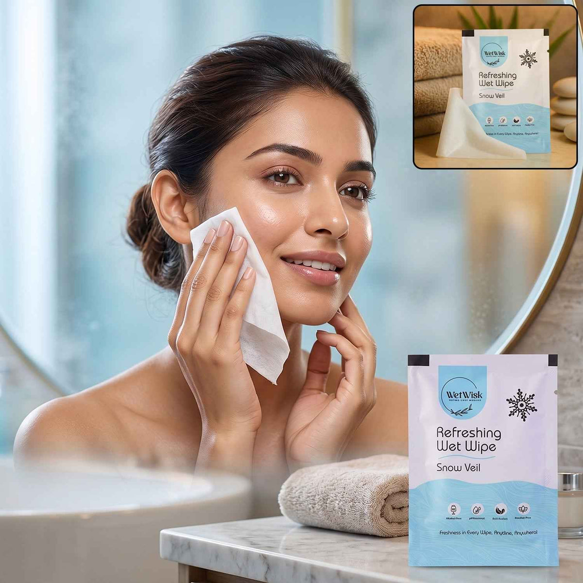 Wet Wipes Face & Body Ð Refreshing Snow Veil Fragrance