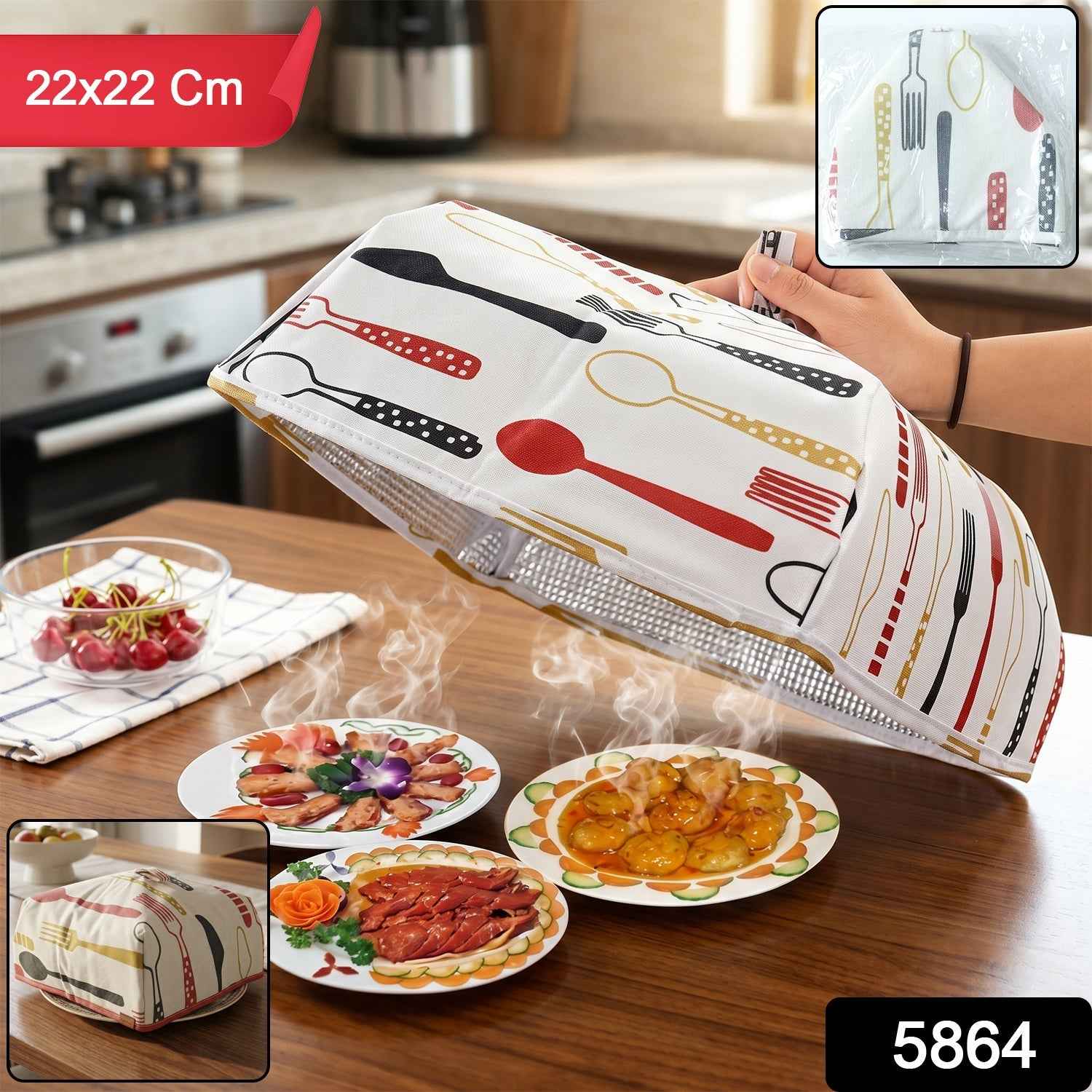 Reusable Food Cover – Small Size Foldable Dish Lid | CookAura