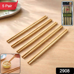 Bamboo Chopsticks Set – Premium Reusable 5 Pairs for Dining