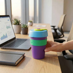 Reusable Colorful Travel Mug Ð Spill-resistant & Stylish 400 ML