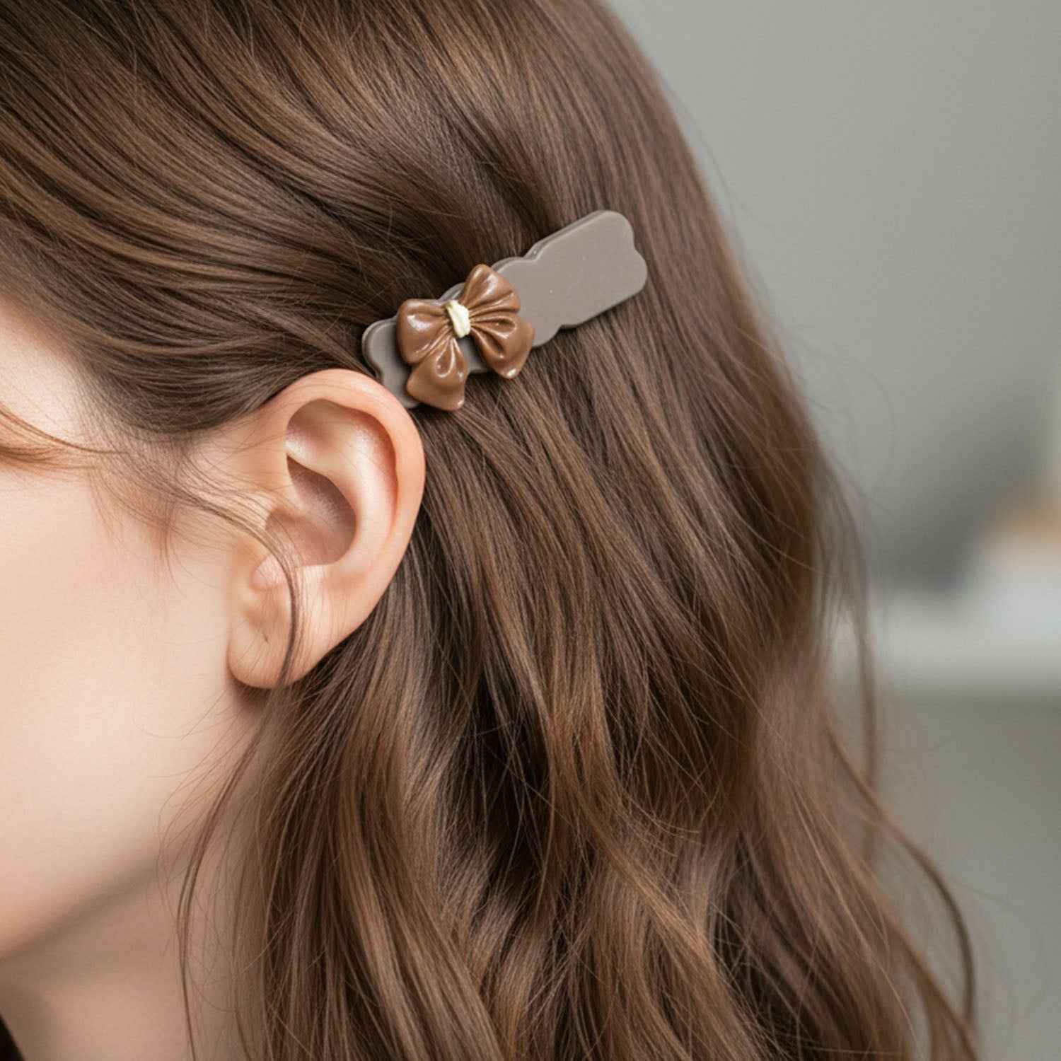 Elegant Bow Hair Clip Set – Stylish Daily Wear Accessories (5 Pc)
