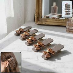Elegant Bow Hair Clip Set – Stylish Daily Wear Accessories (5 Pc)
