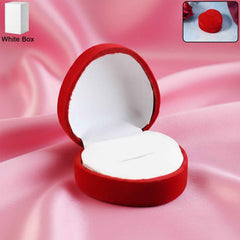 Heart-Shaped Velvet Jewellery Ring Box – Elegant Luxury Gift Case