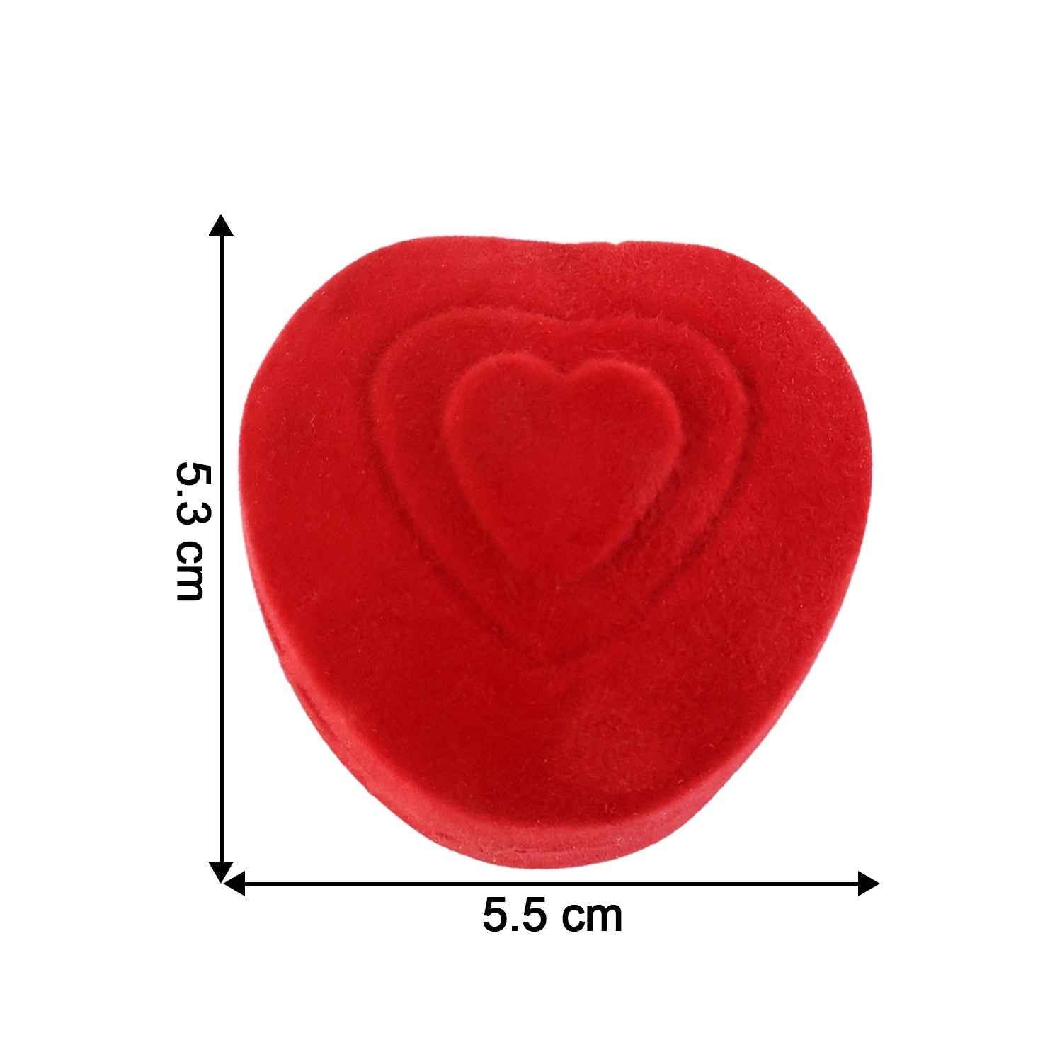Heart-Shaped Velvet Jewellery Ring Box – Elegant Luxury Gift Case
