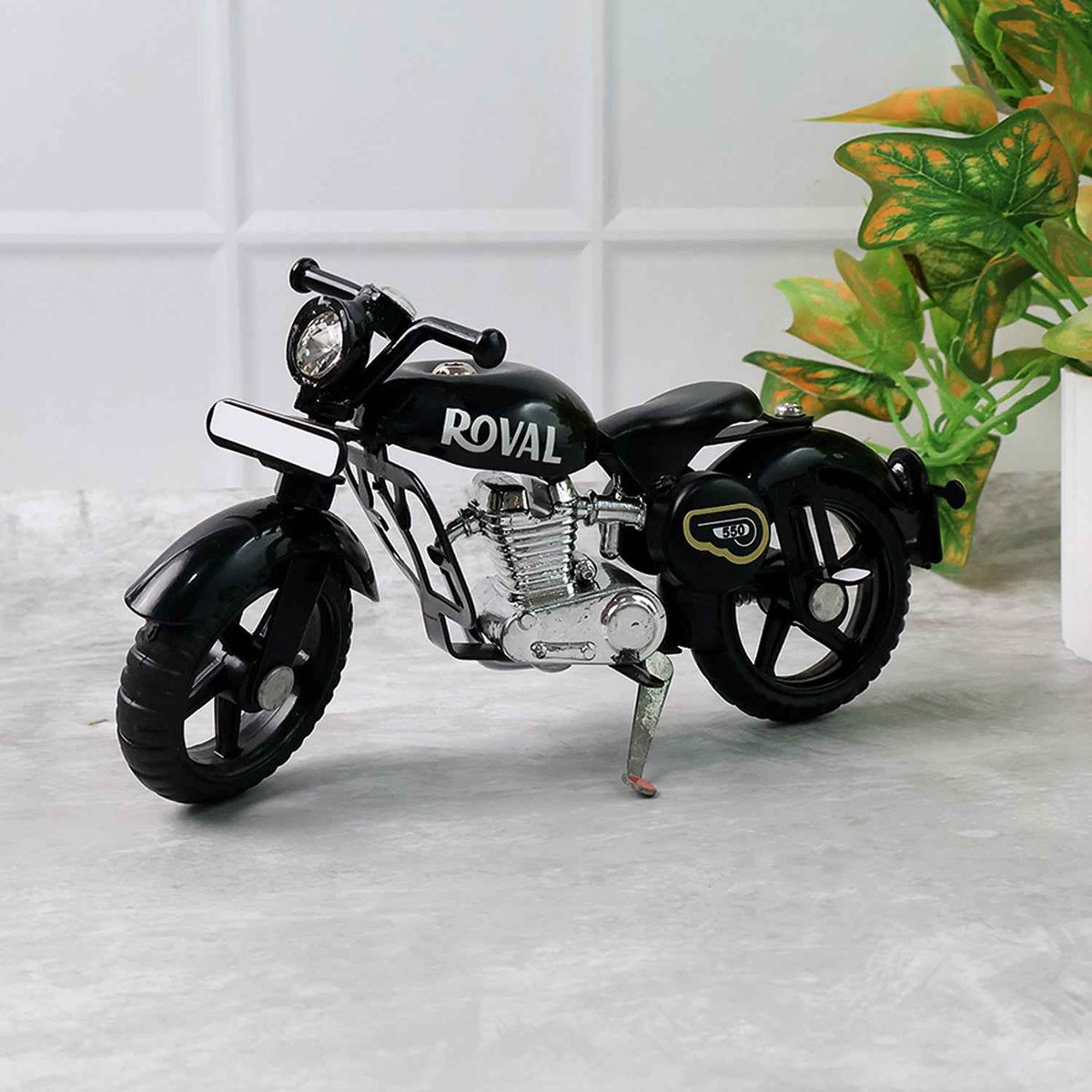 Metal Bullet Bike Toy with Side Stand – Realistic Miniature Model