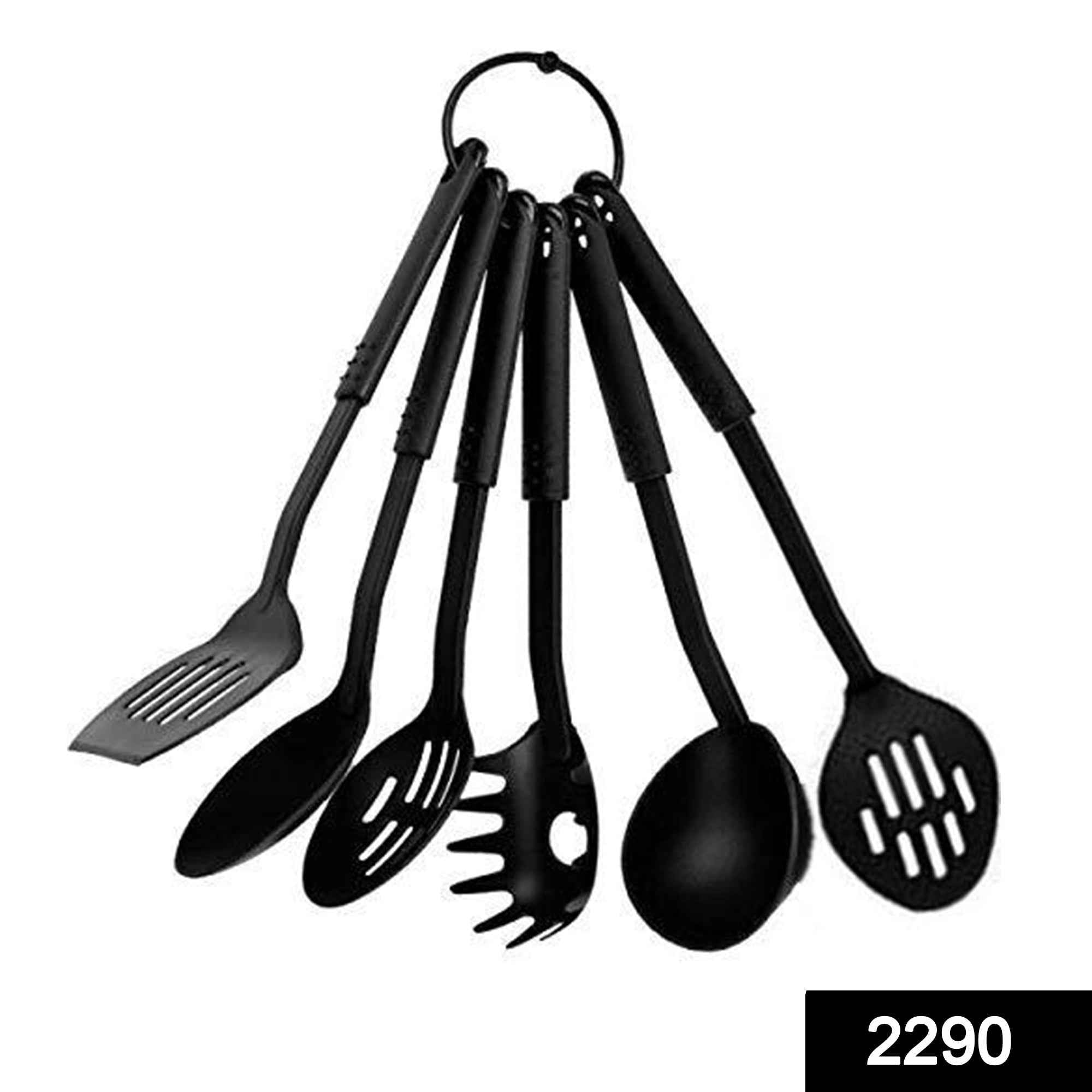 Non-stick Spoon Set – Heat-Resistant Utensils (6 Pc) | Velvet Wipe