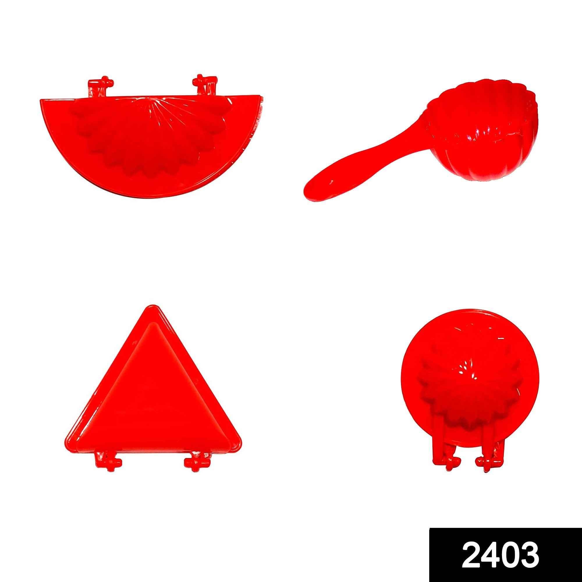 Dough Press Mould – 4 Pc Red Plastic Set | Bake & Dwell