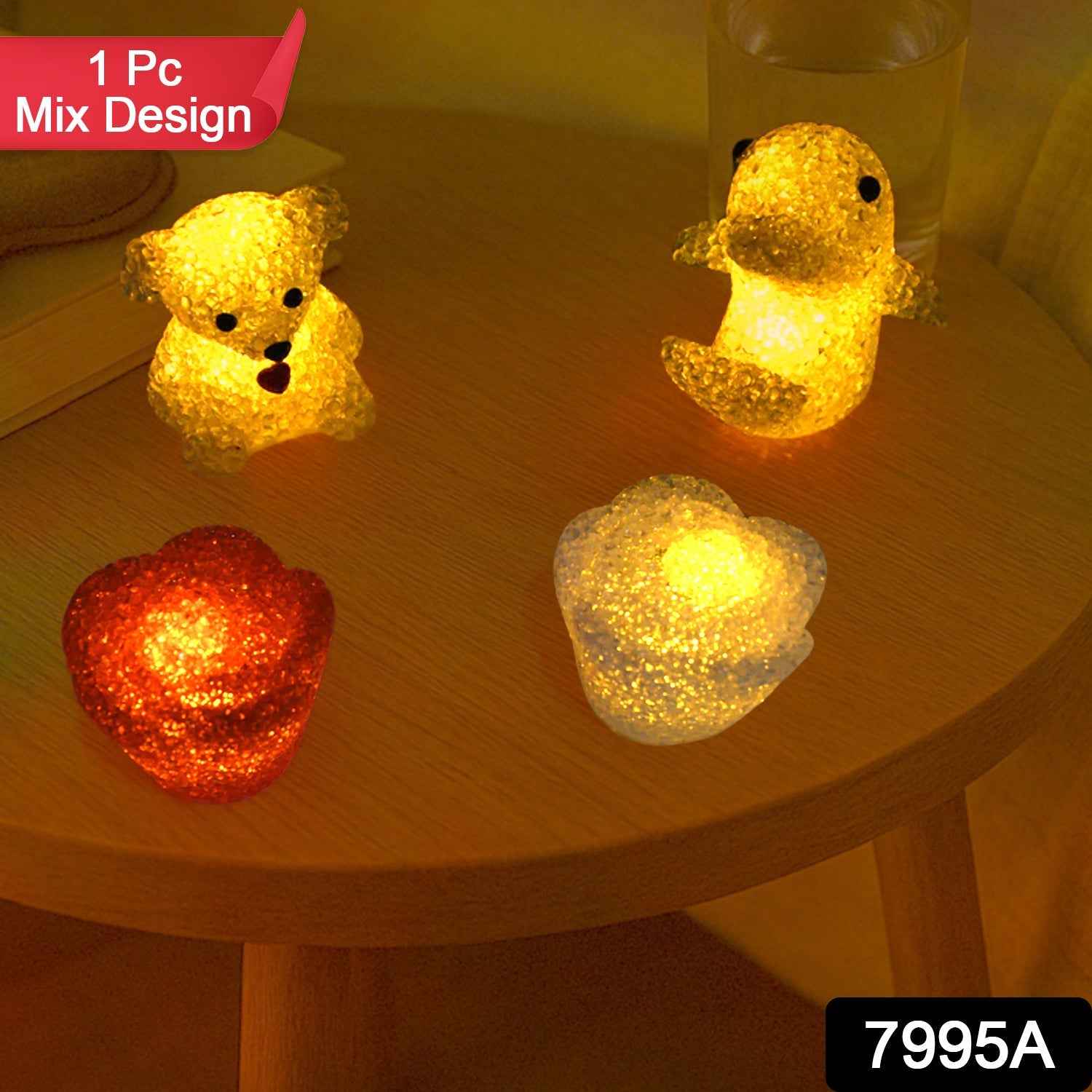 LED Crystal Night Light – Multi-Shape Mood Lamp | Styleva