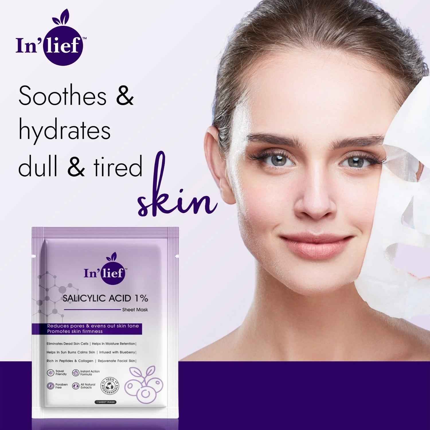 Salicylic Acid 1% Sheet Mask – Clarifies & Refines Pores