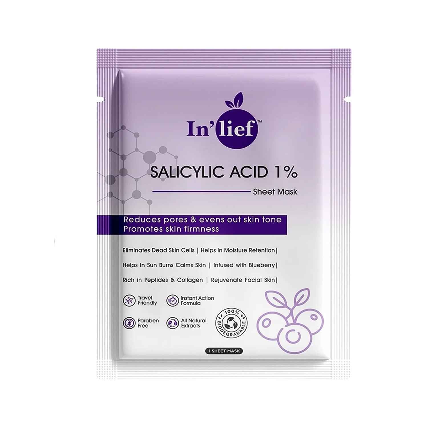 Salicylic Acid 1% Sheet Mask – Clarifies & Refines Pores