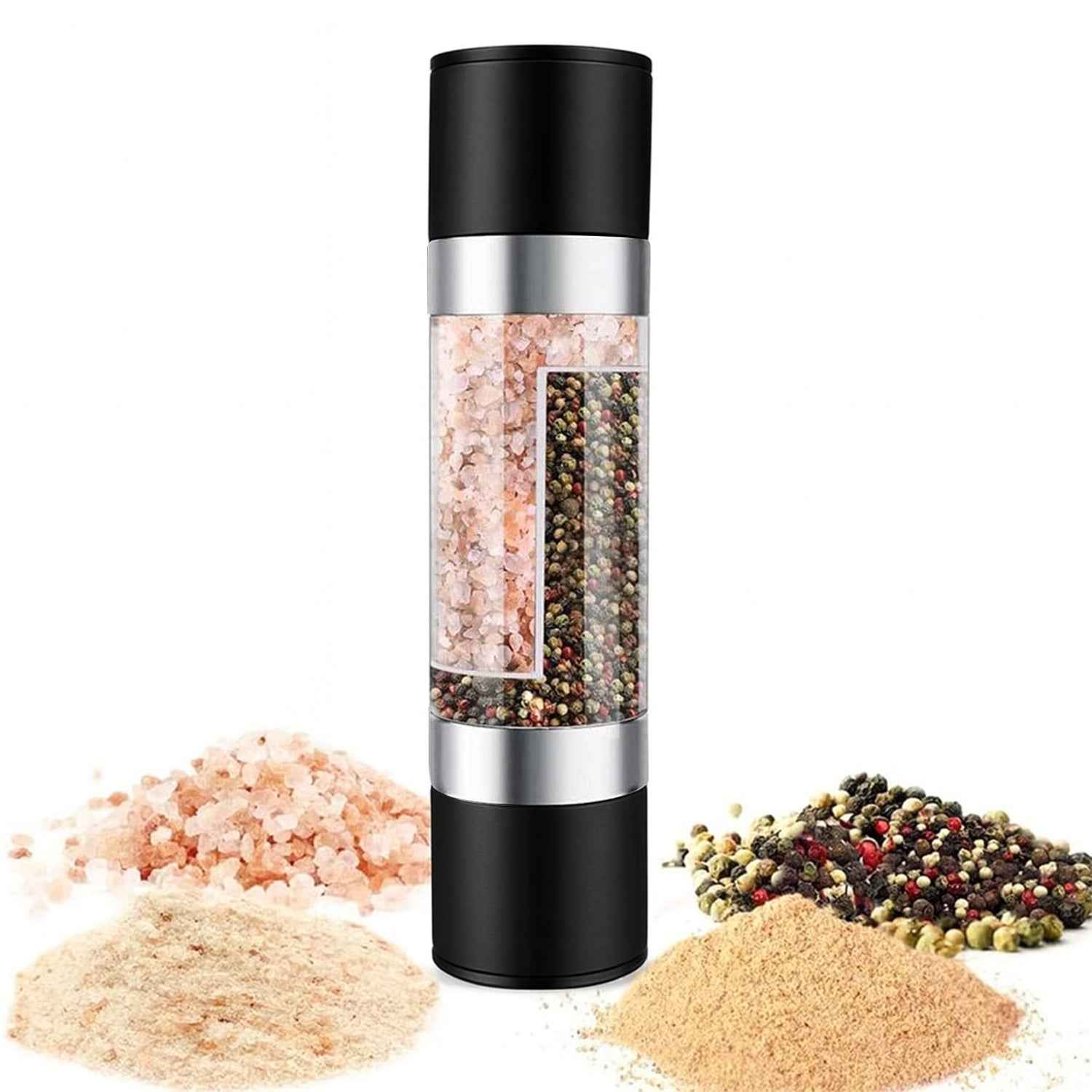 Salt and Pepper Grinder – 2-in-1 Stainless Steel Manual Spice Mill