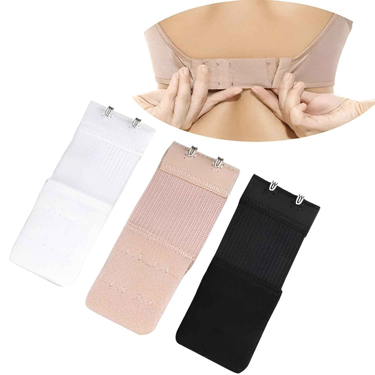 Bra Extender Set – Adjustable 3-Piece 2-Hook for Comfort Fit