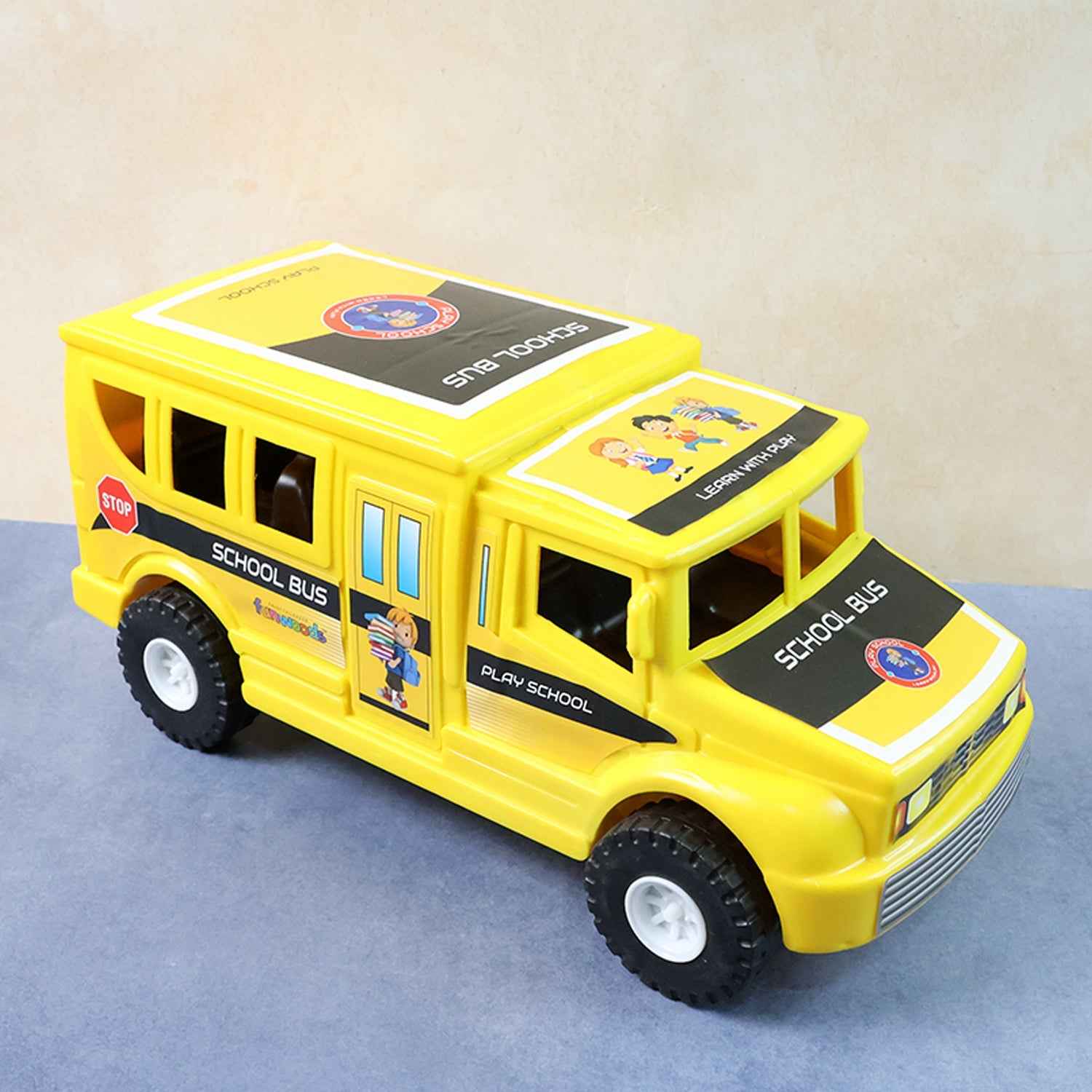 Friction-Powered School Bus Toy – Durable Push-and-Go Vehicle for Kids