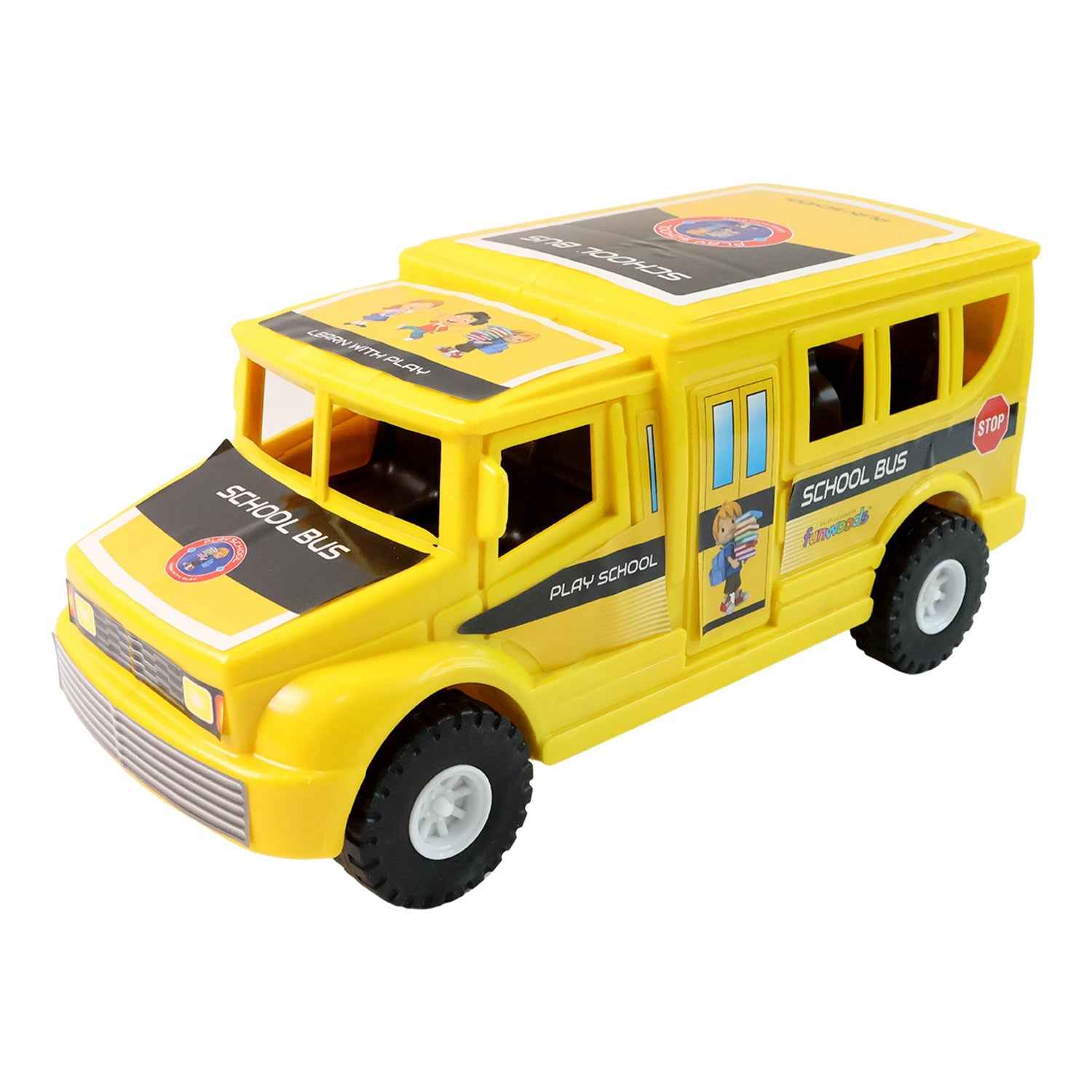 Friction-Powered School Bus Toy – Durable Push-and-Go Vehicle for Kids