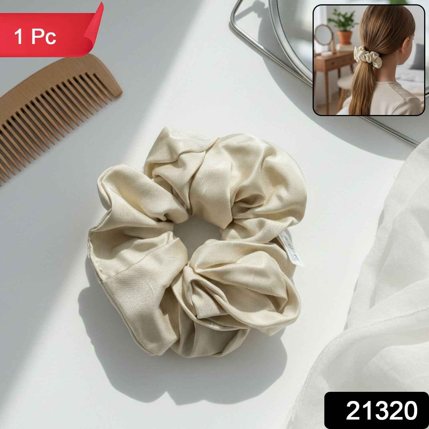 Soft Fabric Hair Scrunchie – Gentle Hold with Elegant Style