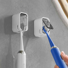 Self Adhesive Dustproof Toothbrush Holder – Space-saving Wall Mount