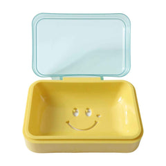 Plastic Soap Case with Cute Smiley Design – Travel Friendly & Hygienic