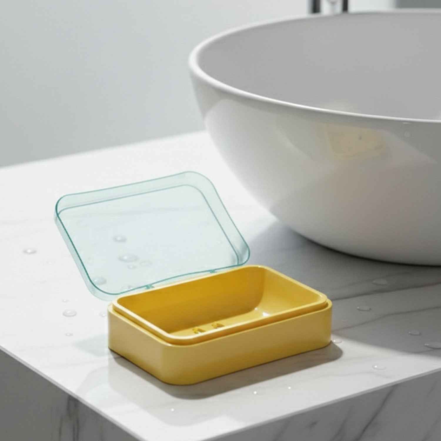 Plastic Soap Case with Cute Smiley Design – Travel Friendly & Hygienic