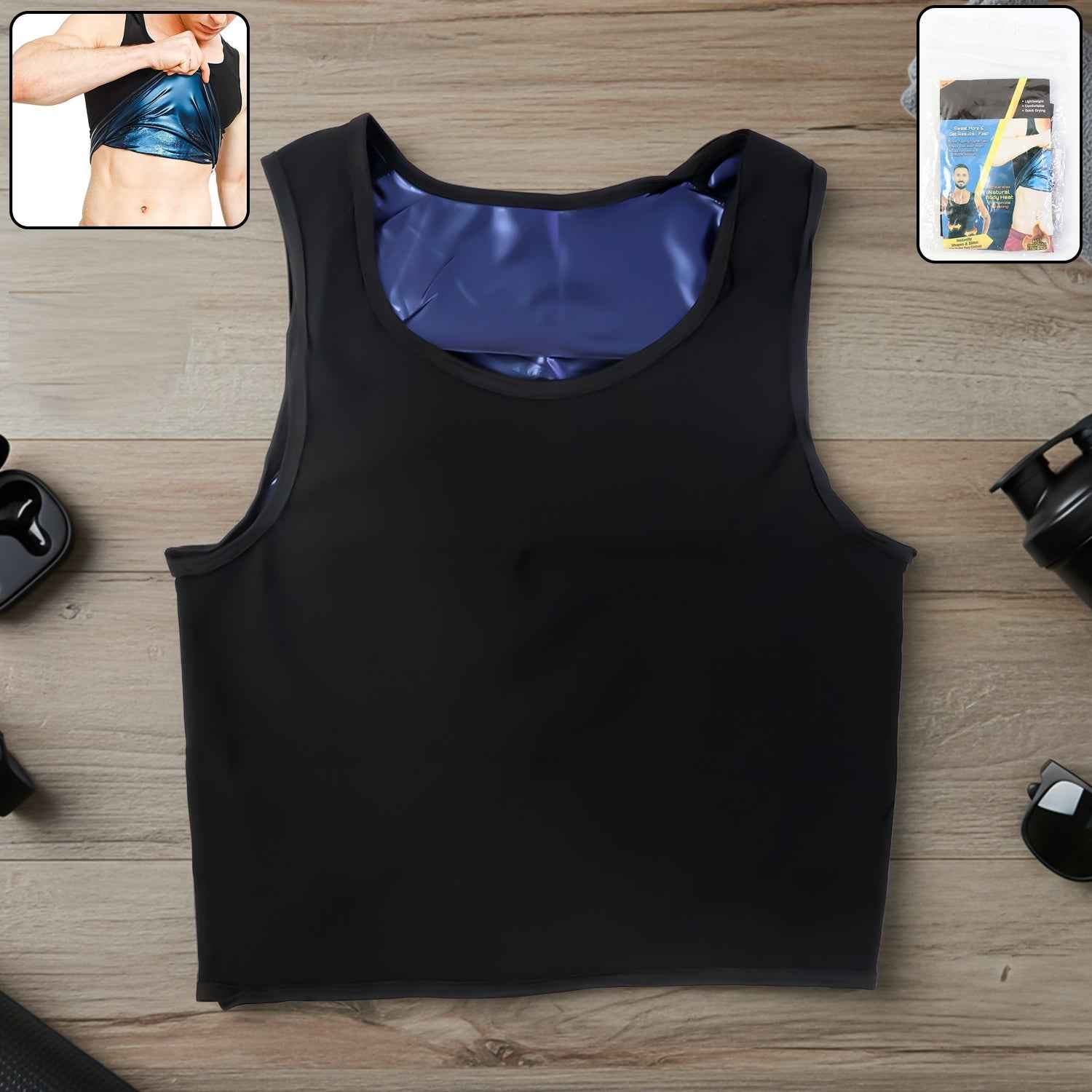 Men’s Sweat Shaper Tank Top – Slim Fit Neoprene for Posture & Sweat