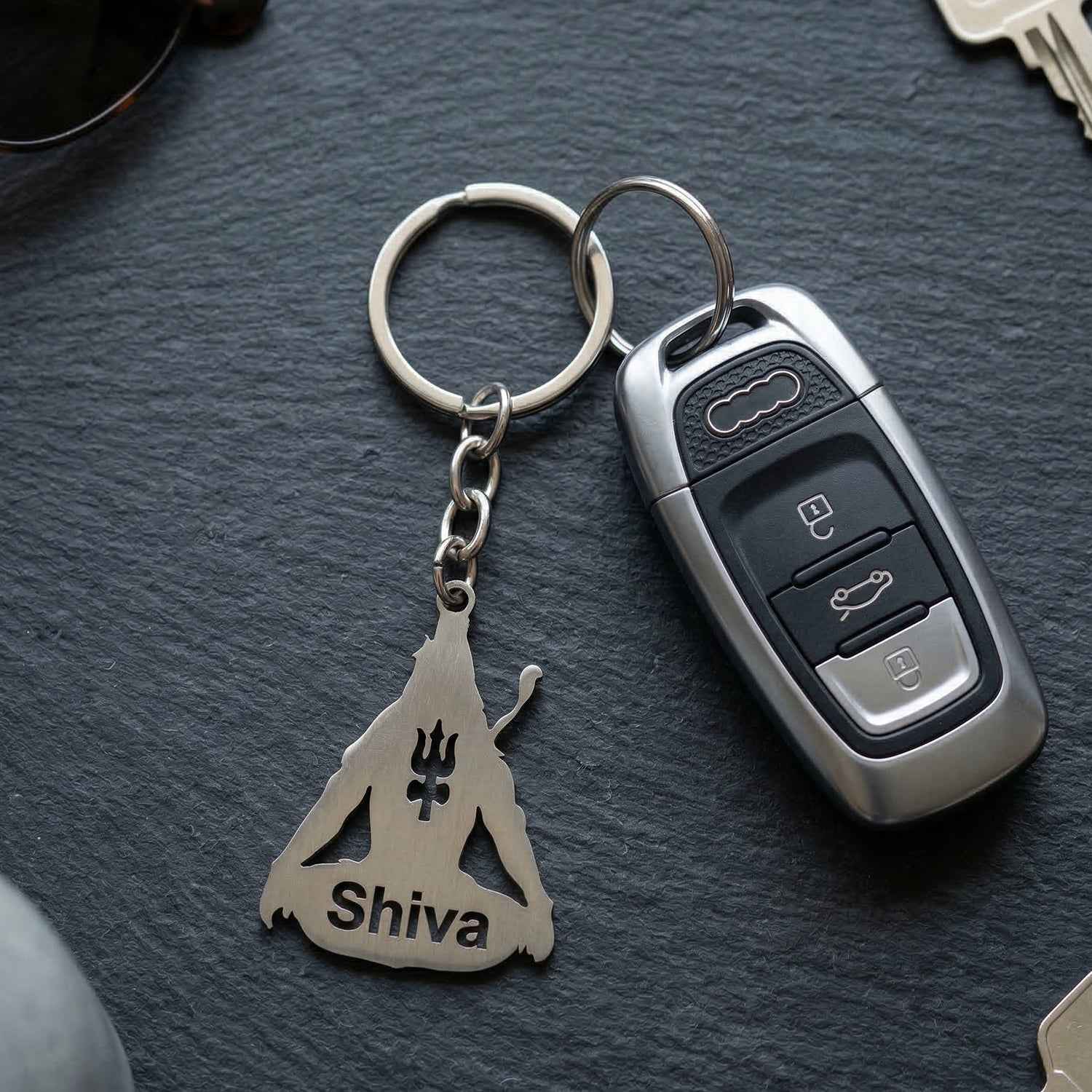 Lord Shiva Trishul Keychain – Durable Spiritual Accessory