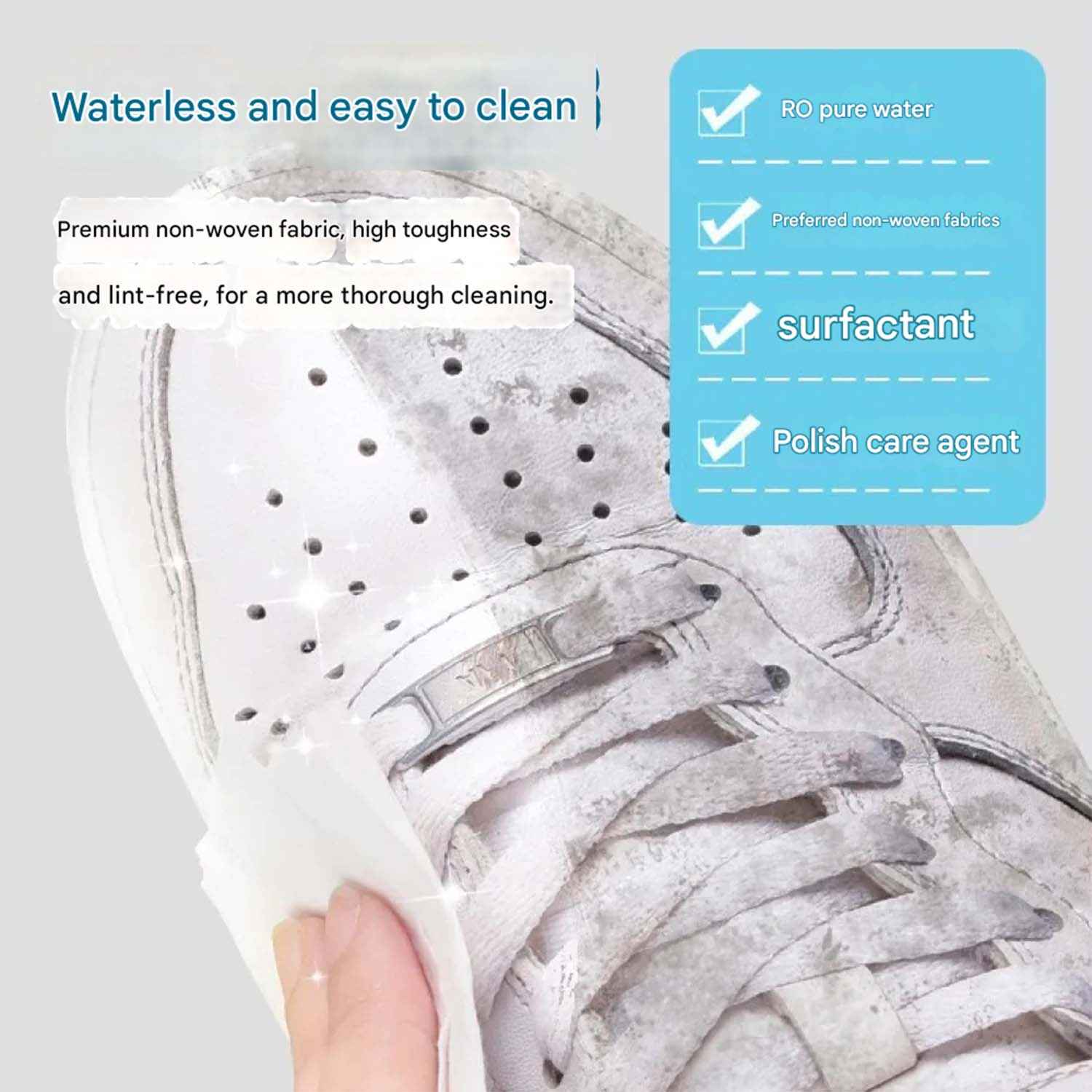 Shoe Cleaning Wipes – Portable 30-Pack for Effortless Shoe Care
