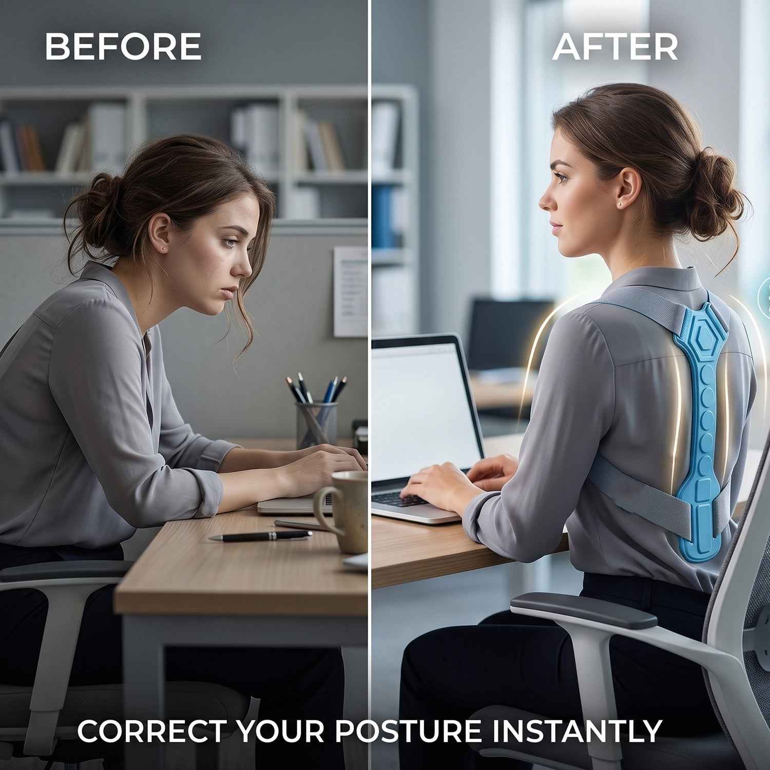 Posture Corrector Belt Ð Comfortable Back Support for Daily Use