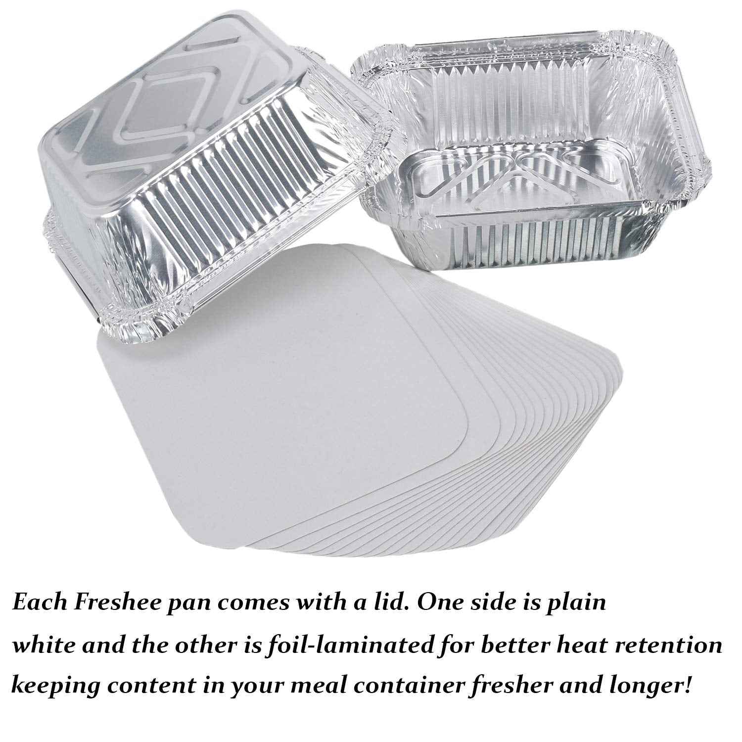 Aluminium Food Container with Lid – 450 ml Leak-Resistant 10 Pc