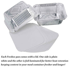 Aluminium Food Container with Lid – 450 ml Leak-Resistant 10 Pc
