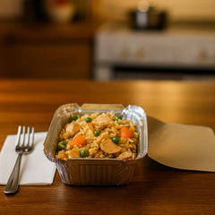 250 ml Disposable Aluminium Food Containers with Lids – Leak-Resistant Pack of 25