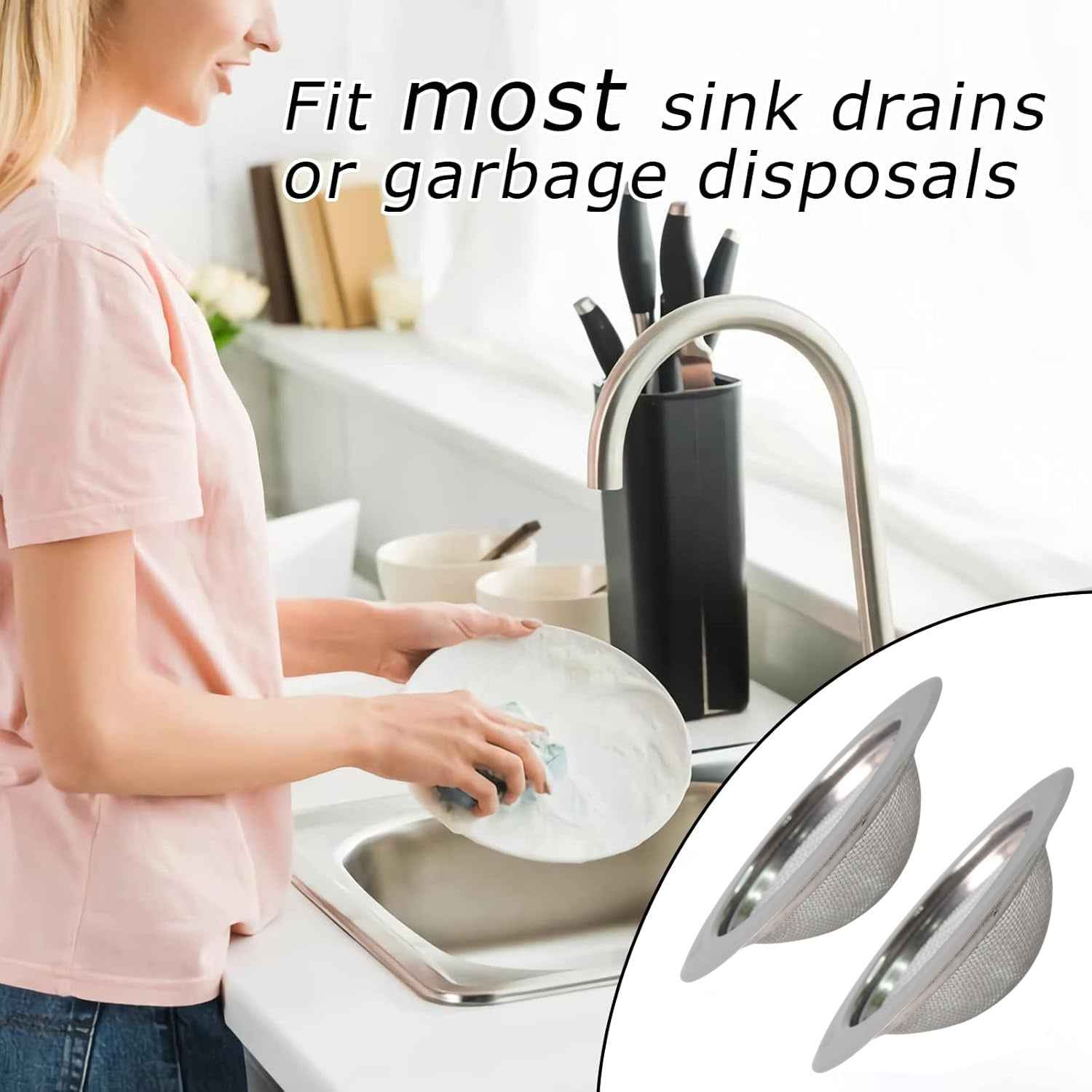 Stainless Steel Sink Strainer – Durable Anti-Clog Kitchen Filter
