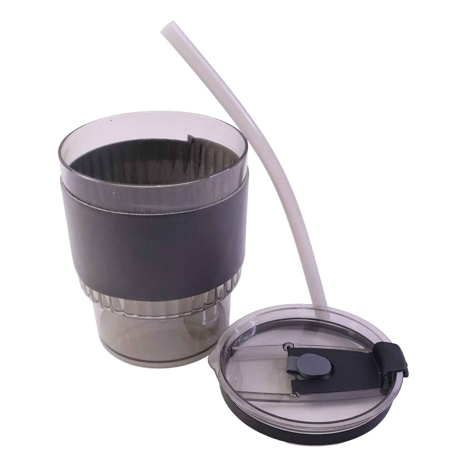 Plastic Tumbler with Lid – 400ml Reusable, Clear & Leak-Proof