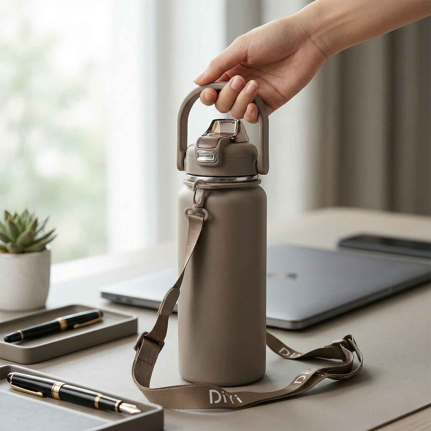 Insulated Water Bottle – 1.5L Stainless Steel with Straw | Own Hydrate